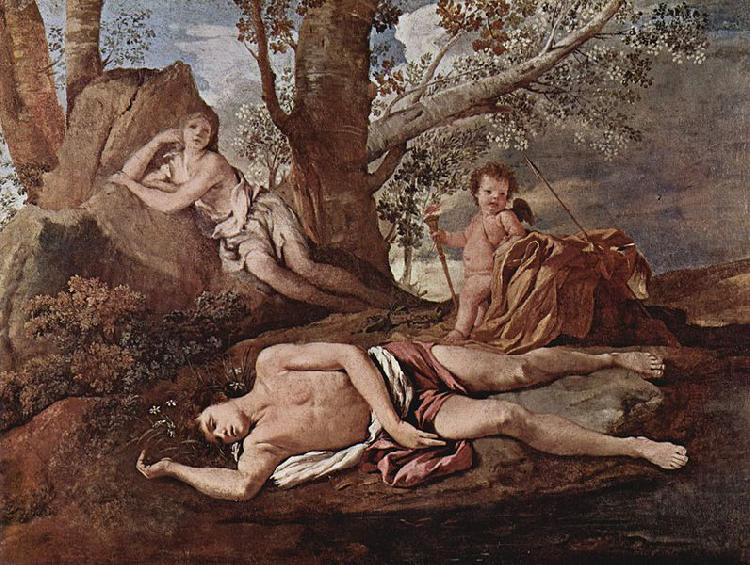 Nicolas Poussin Echo and Narcissus china oil painting image